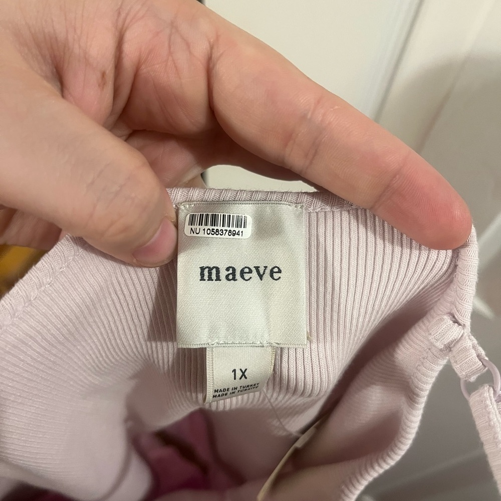 Maeve Light Pink Ribbed Dress - Picture 2 of 2